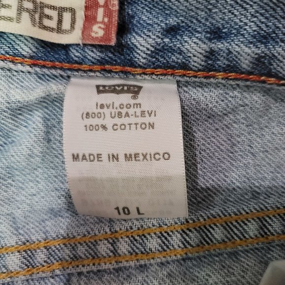 Levi 550 relaxed tapered jeans light wash 100% cotton size 10 Long womens - Picture 3 of 7